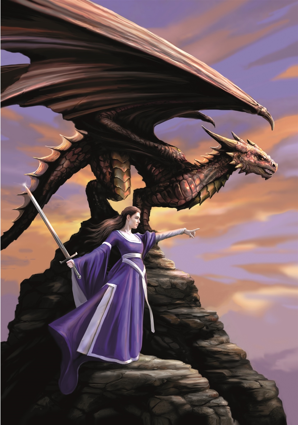 Anne Stokes „Here Be Dragons“ Grußkarte – Lunar Magic, 121x171 Mm, Mit Umschlag, Umweltfreundlich