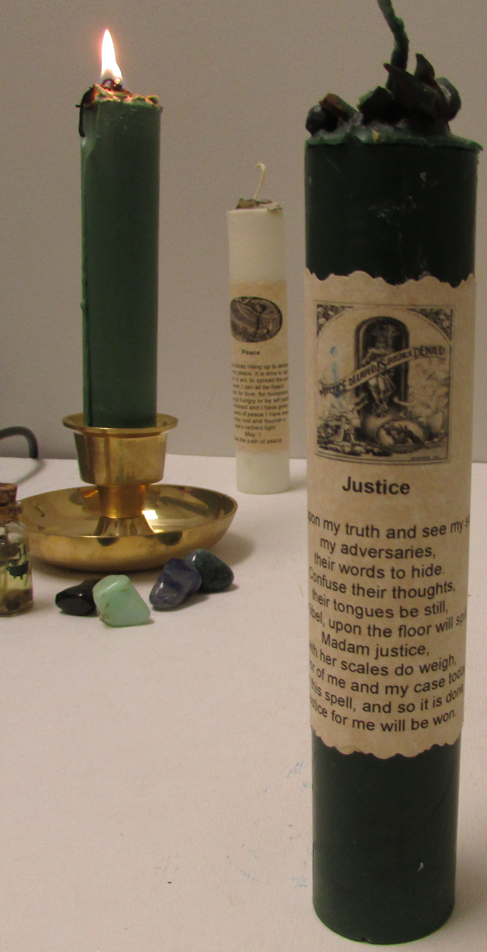 Wood Witches Justice Spell Candle 