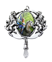 Anne Stokes Realm Of Enchantment Unicorn Cameo Pendant Anne Stokes Realm Of Enchantment Cameo Pendant
