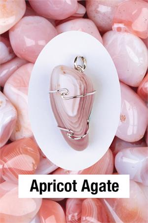 Apricot Agate Pendants For creativity, generosity, friendship 