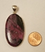 Beautiful Eudialyte Sterling Silver Pendant  - EUD1