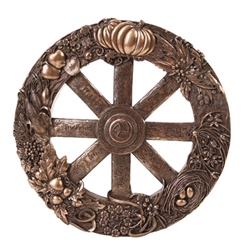 Bronze Wheel of the Year Wall Plaque By Maxine Miller  