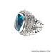 Size 7- Sterling Silver Sunrise Blue Topaz Ring by Sarda - Sarda-Ring9