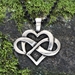  Celtic Infinity Heart Pendant with "Infinite Love" Affirmation on the back - CWH