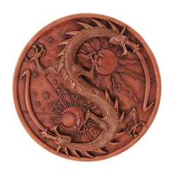 Double Dragon Alchemy Plaque By Maxine Miller   