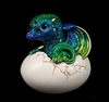 Emerald Peacock Hatching Dragon by Windstone Editions 
