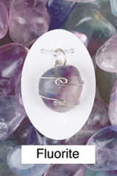 Fluorite Wire Wrap Pendant For mental clarity, learning ability 