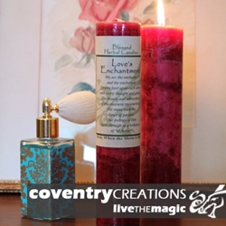 Loves Enchantment Blessed Herbal Spell Candle    