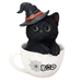 Boo! Black Kitten in a Teacup Statue, so adorable! - 13802