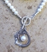 Pearl Necklace with Sterling Silver Mermaid Drop - GDP1