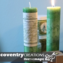 Prosperity Blessed Herbal Spell Candle      