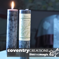 Protection Blessed Herbal Spell Candle  