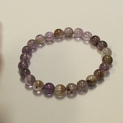 Purple Rutile Quartz Beaded Crystal Stone Bracelet     8mm Wonderful Beaded Crystal Stone Bracelet, 8MM Bracelet , protection bracelet,moonstone bracelet, healing bracelet