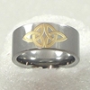 Stainless Steel Two Tone Double Triquetra 