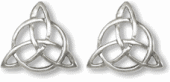 Sterling Silver Triquetra Post Earrings 