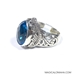 Size 8- Sterling Silver Teardrop Blue Topaz Ring by Sarda - Sarda-Ring3