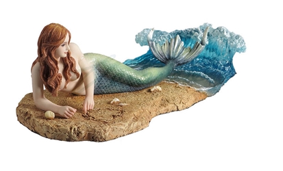 Waiting Mermaid Statue by Selina Fenech   