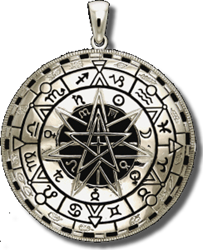 Magick Circle Mandala , (Nebula) Medallion Pendant 