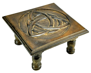 Triquetra, Om or Knotwork Rustic Altar Table Triquetra, Om or Knotwork Rustic Altar Table
