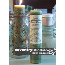 Money Drawing Blessed Herbal Spell Candle  
