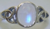 Charmed Symbol Triquetra Ring with Moonstones 