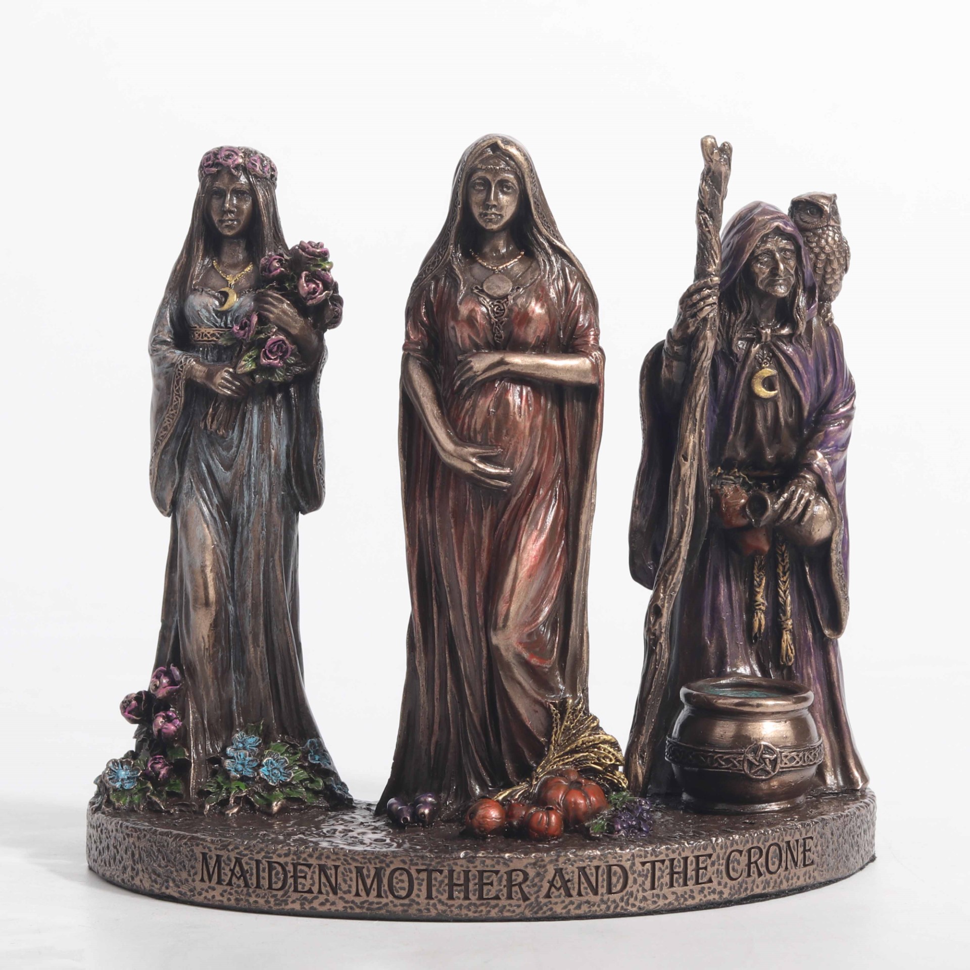 Triple Goddess Mother Maiden Crone Statue