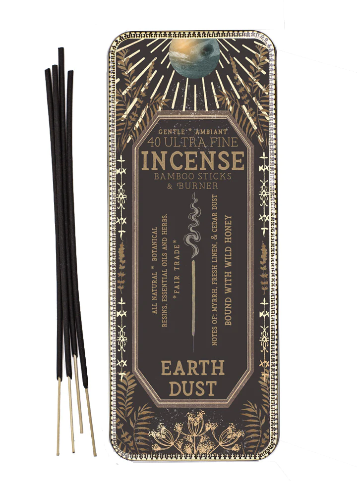 Earth Dust Beautiful Tinned Incense by Papaya  Beautiful Bohemian Tinned Incense by Papaya
