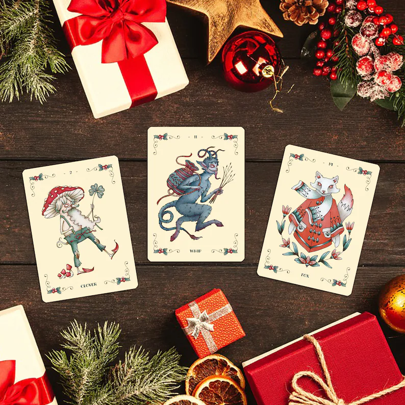 Yuletide Tales Lenormand - 2nd Edition - Christmas Oracle Cards - Yule Divination Deck by Faina Lorah Yuletide Tales Lenormand by Faina Lorah