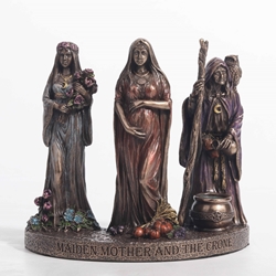 PREORDER! New! Triple Goddess Mother Maiden Crone Statue, ships late June-ish  Triple Goddess Mother Maiden Crone Statue 