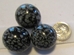 20mm Mini Snowflake Obsidian Stone Sphere - BWSO