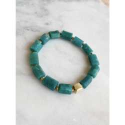 Abundance Drawing and Soothing Amazonite Stretch Gemstone Bracelet      Abundance Drawing and Soothing Amazonite Stretch Gemstone Bracelet     