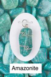 Amazonite Pendant Soothes & aligns heart & throat 