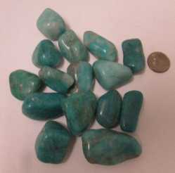 Amazonite, Tumbled and Polished 