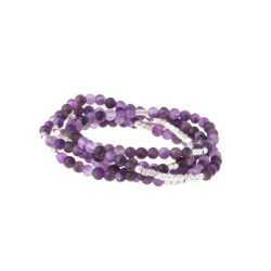Amethyst Wrap Gemstone Bracelets/Necklace/Anklet   Amethyst Wrap Gemstone Bracelets/Necklace/Anklet, amethyst wrap bracelet, stack bracelet
