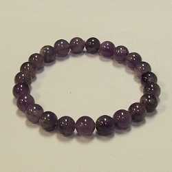 Amethyst for Protection and Creativity 8mm Beaded Crystal Stone Bracelet  Amethyst for Protection and Creativity 8mm Beaded Crystal Stone Bracelet 