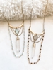 Amira - Crystal Beaded Necklace Bohemian Jewelry, Boho Jewelry, Eclectic Jewelry, Bohemian Earrings, Emerald Sun Earrings