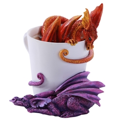  Amy Brown Cup Wake Up Dragons Figurine   Amy Brown Cup Wake Up Dragons Figurine 