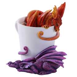  Amy Brown Cup Wake Up Dragons Figurine   Amy Brown Cup Wake Up Dragons Figurine 
