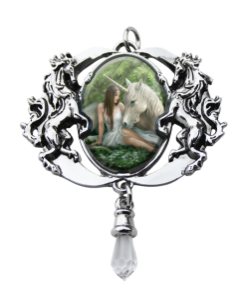 Anne Stokes Pure Heart Cameo Unicorn Pendant Anne Stokes Pure Heart Cameo Unicorn Pendant