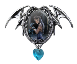 Anne Stokes Water Dragon Cameo Pendant   Anne Stokes Water Dragon Cameo Pendant  
