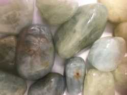 Aquamarine, Tumbled and Polished 1.0"-2.5"  Aquamarine, Tumbled and Polished