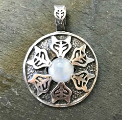 Avalon Blessings Pendant "Protect This Woman” Moonstone Pendant   