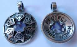 Avalon Blessings Pendant “Protect This Woman” Pewter Pendant 