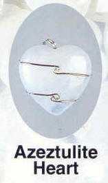 Azeztulite Heart Wire Wrap Pendant  Brings Pure Light into your Heart! 