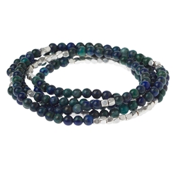 Azurite Wrap Gemstone Bracelets/Necklace/Anklet   Azurite Wrap Gemstone Bracelets/Necklace/Anklet, wrap around gemstone bracelet, stack bracelet