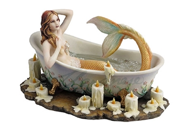 Bathtime Mermaid Statue by Selina Fenech    