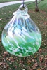 Beautiful Olde English Witchball with Mother of Pearl Luster - Green 