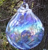 Beautiful Witchball with Mother of Pearl Luster - Blue 