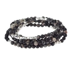 Black Agate Wrap Gemstone Bracelets/Necklace/Anklet Black Agate Wrap Gemstone Bracelets/Necklace/Anklet, stack bracelet, gemstone bracelet