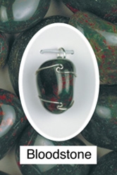 Bloodstone Wire Wrap Pendant  Increased vitality and strength 